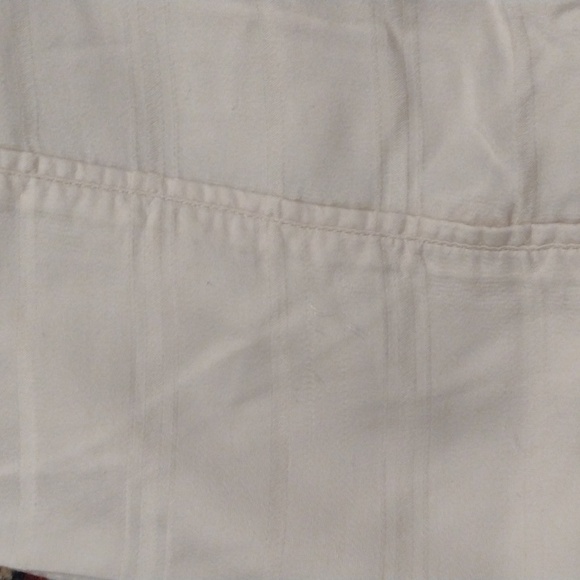 Set of Two Pillow Shams Tonal Cream Stripes Silky - Picture 3 of 12